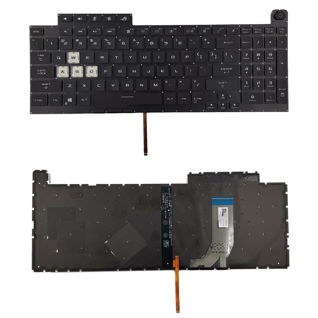 Asus G731G Notebook Klavye / Siyah - TR - Işıklı - RGB - Ver.1