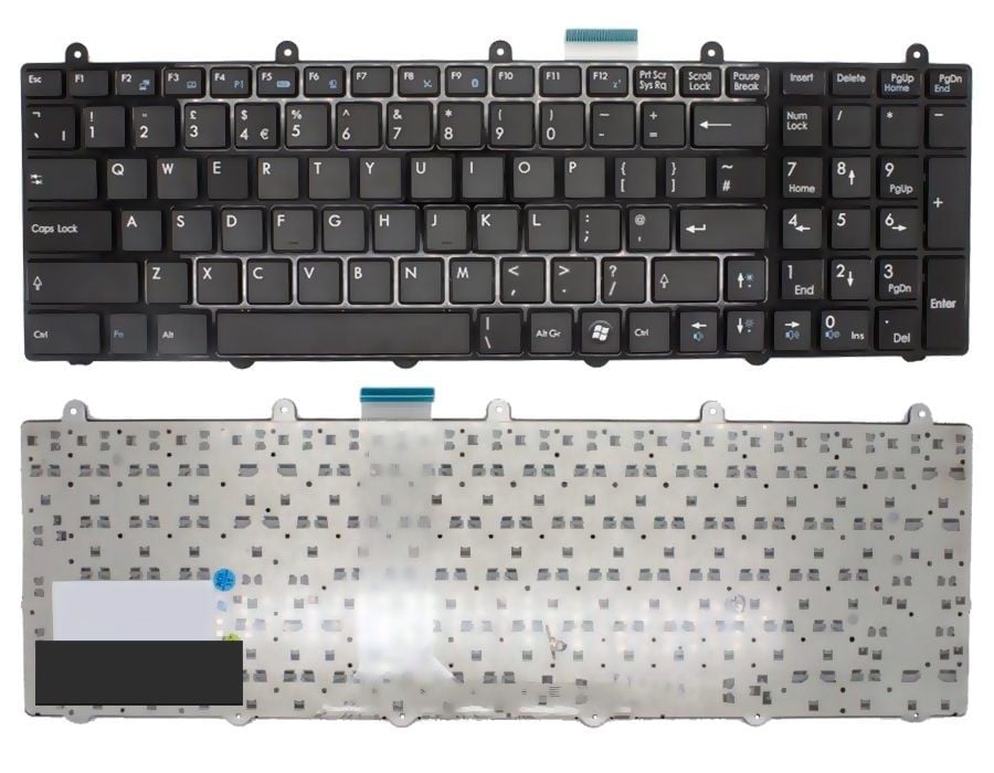 Monster Tulpar T7 V2.3 uyumlu Notebook Klavyesi, Laptop Tuş Takımı (Siyah TR)