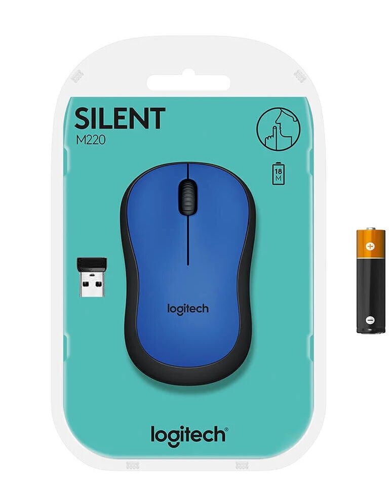 Logitech M220 Kablosuz Silent Mouse Mavi