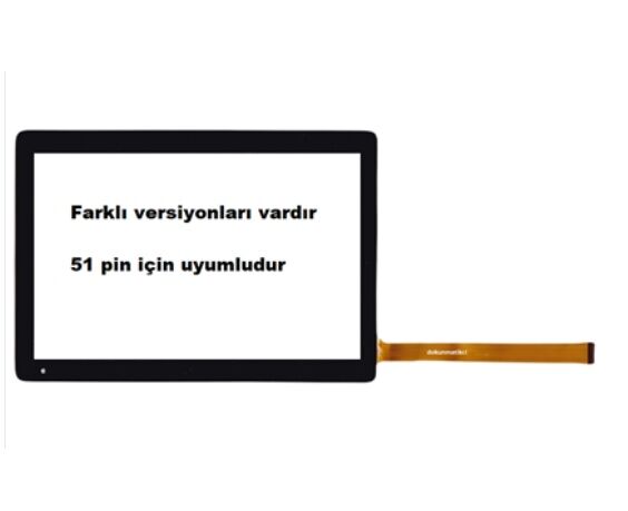 Technopc Ultrapad UP10.S21LA İçin 10.1 İnç Siyah Dokunmatik Ver.2 (51 pin)
