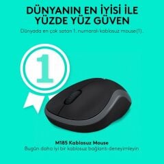 Logitech M185 Kablosuz Mouse Siyah - Gri 910-002235