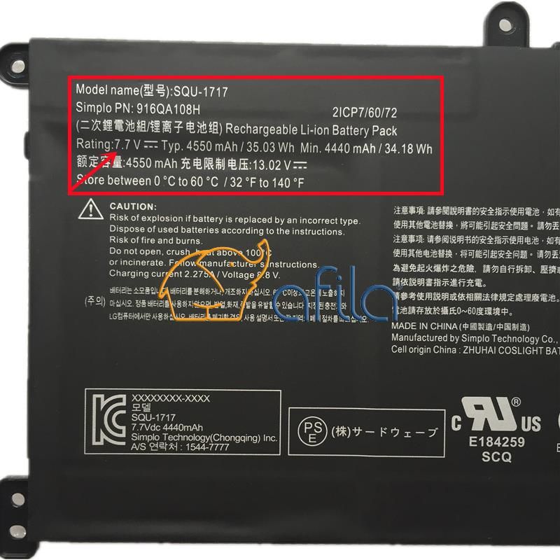 Casper Nirvana S500.1021-BD00X-S Notebook Bataryası, Pili Ver.1 / 7.7V