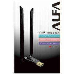 ALFA W136 300Mbps USB Wifi Alıcı - Receiver (Çift Antenli)
