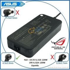 Asus Vivobook 16X K3605ZC-N1354W Notebook Adaptörü, Şarj Aleti Cihazı 120W