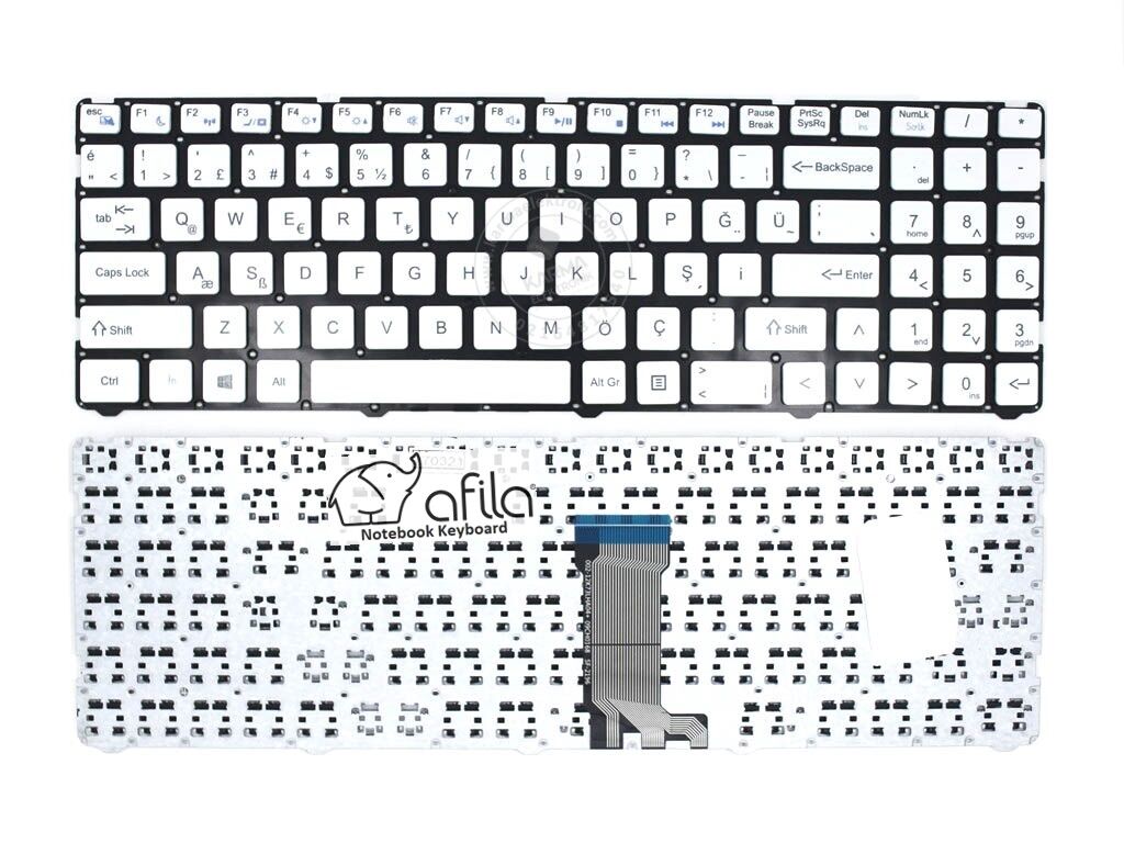 Casper Nirvana C650.8130-4D00X-S Notebook Klavyesi (Beyaz TR)
