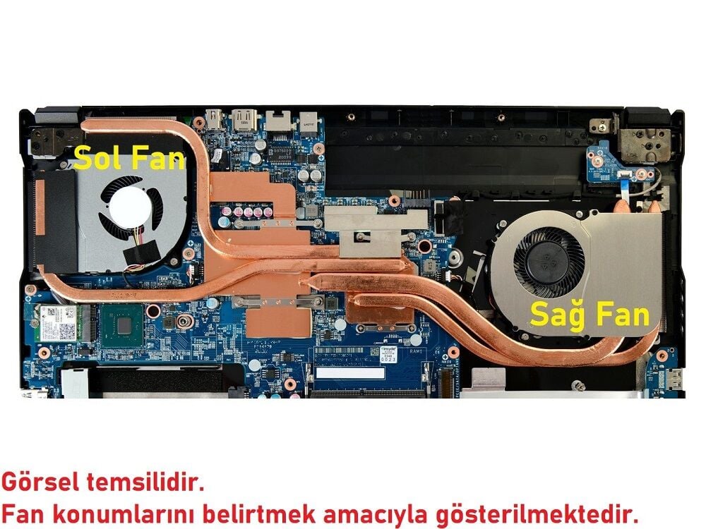 Monster Abra A5 V17.1.3 Notebook Fanı Bakır Soğutucu Blok Sağ-Sol SET