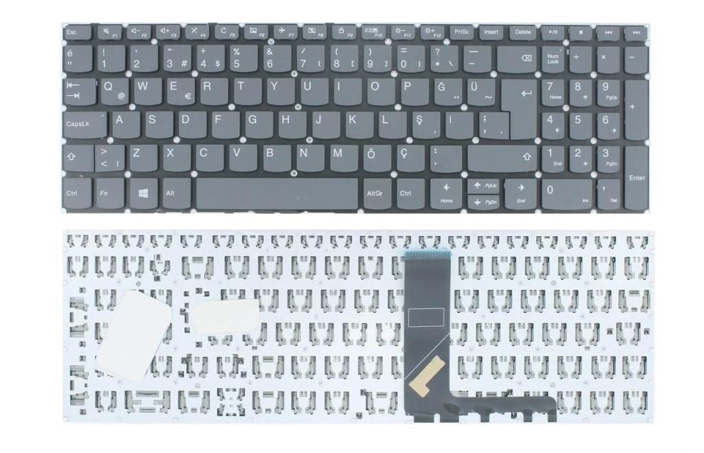Lenovo 5CB0R20163, 5CB0R20160 Klavyesi - Füme TR