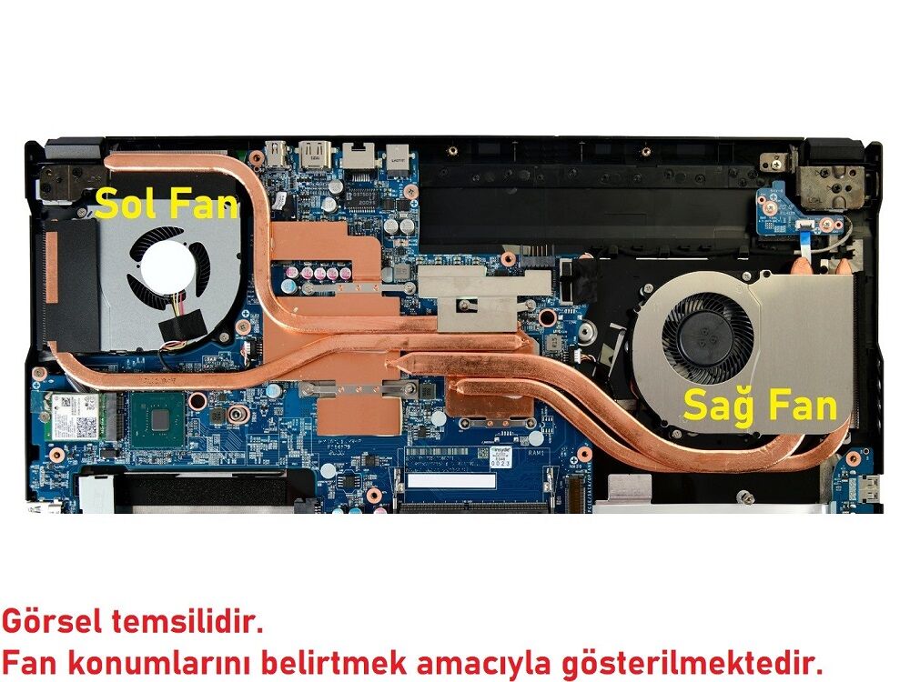 Monster Abra A5 V17.2.2 Notebook Fanı Bakır Soğutucu Blok Sağ-Sol SET