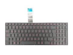 Asus R510D, R510Dp Notebook Klavyesi, Laptop Tuş Takımı (Siyah TR) - Kırmızı Tuş