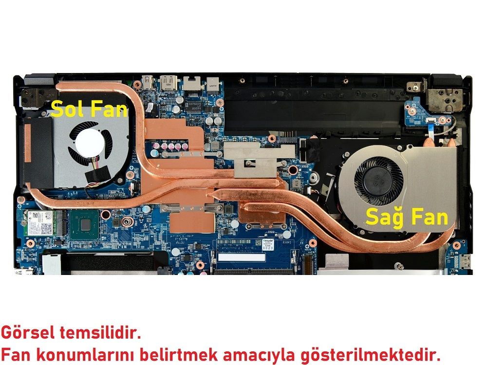 Monster Abra A5 V17.3.3 Notebook Fanı Bakır Soğutucu Blok Sağ-Sol SET