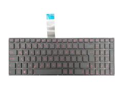 Asus R510Ld, R510Ldv, R510Ln, R510Lnv Klavyesi, Laptop Tuş Takımı (Siyah TR) - Kırmızı Tuş