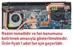 Monster Abra A7 V6.1.1 uyumlu Notebook Cpu Fanı