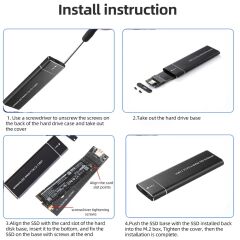 Afila - Usb 3.1 Type-C To Pci-e Express Nvme Ssd M.2 M-key Hard Disk Kutusu M2 / Çevirici