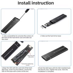 Afila - Usb 3.1 Type-C To Pci-e Express Nvme Ssd M.2 M-key Hard Disk Kutusu M2 / Çevirici