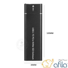 Afila - Usb 3.1 Type-C To Pci-e Express Nvme Ssd M.2 M-key Hard Disk Kutusu M2 / Çevirici