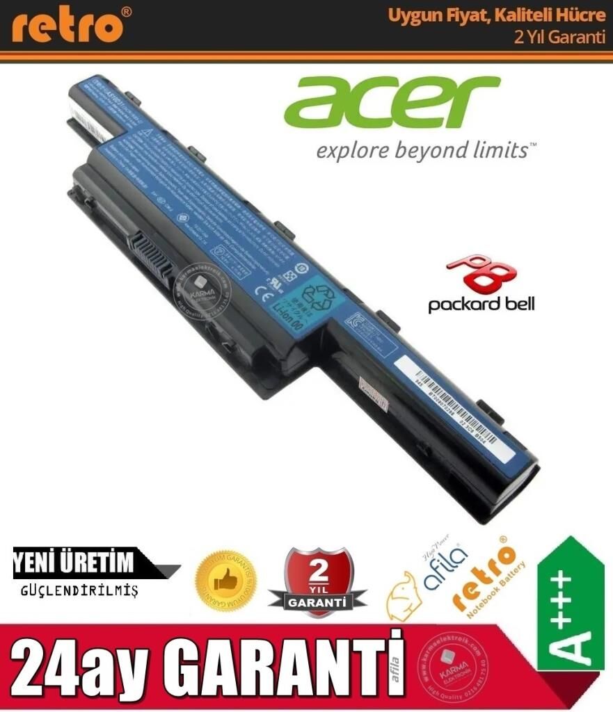 Packard Bell EasyNote TV11, TV11CM, TV11HC Notebook Bataryası - Pili - 6-Cell