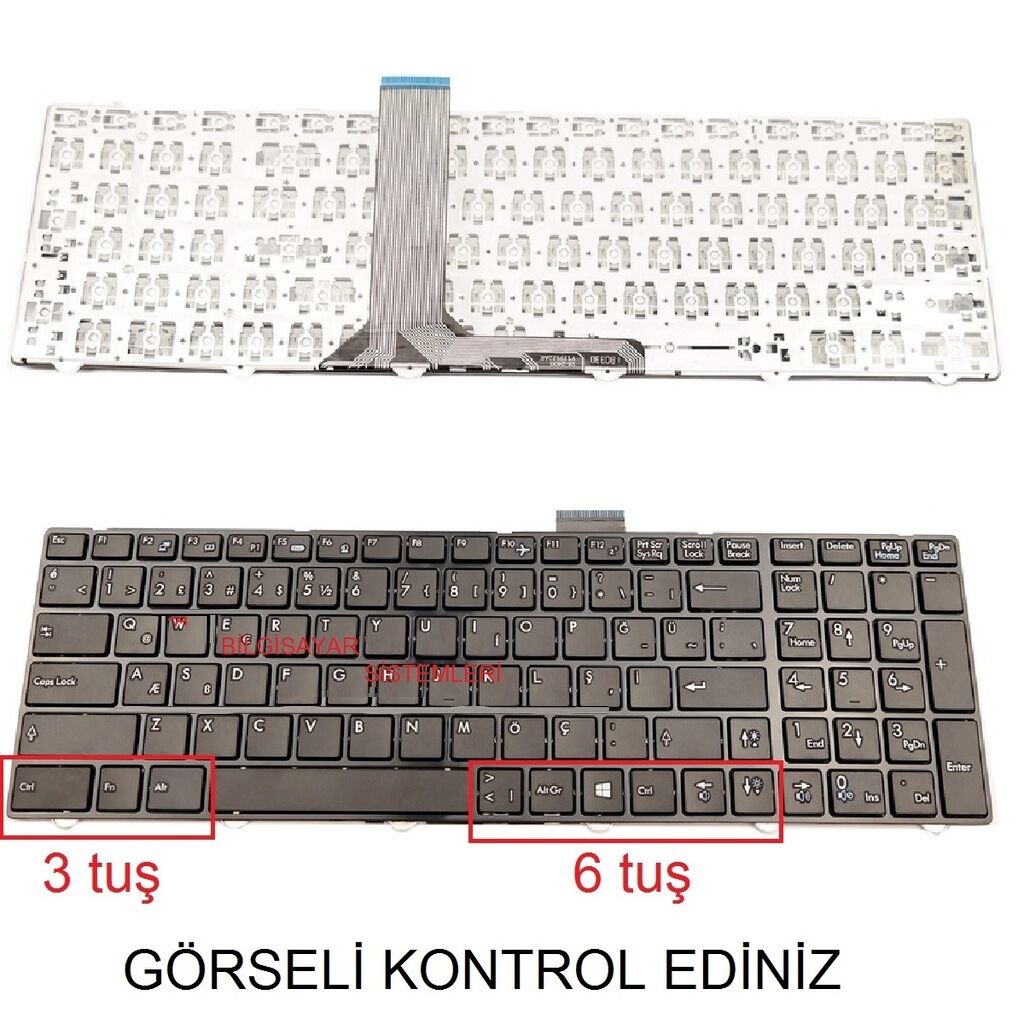 Monster MS-1757 Notebook Klavye - Tuş Takımı / Siyah - TR - Ver.1