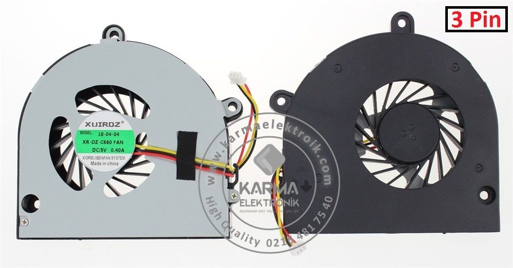 Toshiba Satellite P750, P750D, P755, P755D Notebook Cpu Fanı- Ver.1 (3Pin)