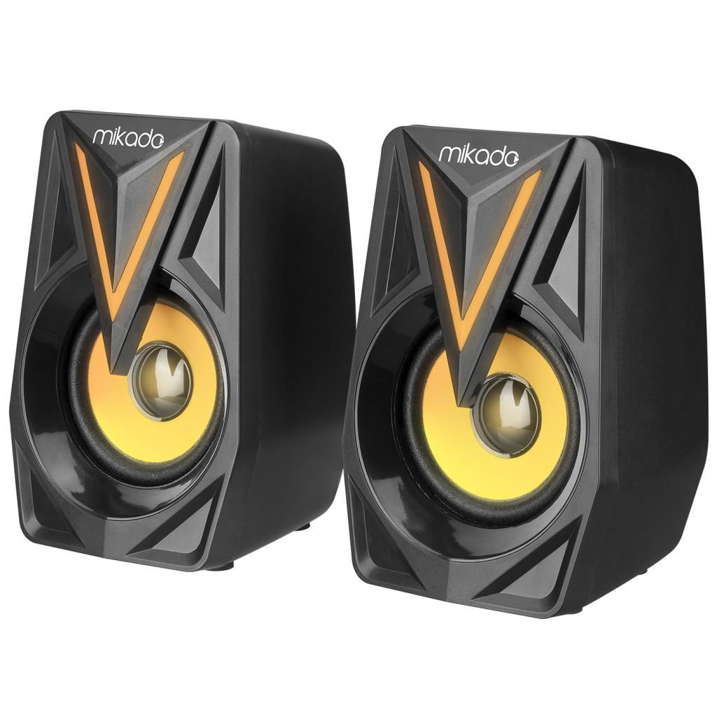 Mikado MD-S23  2.0 Multimedia 3W*2 Siyah USB RGB Işıklı Gaming Speaker Hoparlör