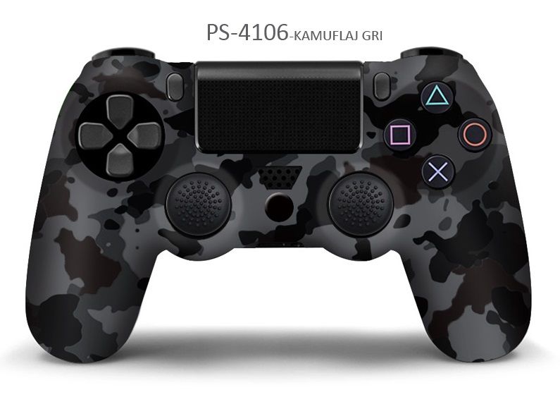 Nodar - Kontorland HD324AA, PS-4106G PS4 Kablosuz Gamepad Gri Kamuflaj Oyun Kolu
