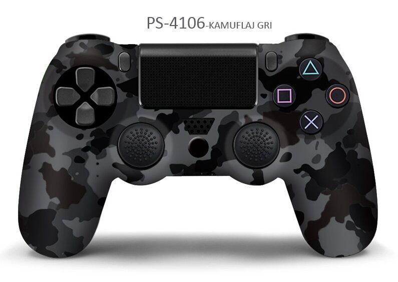 Nodar - Kontorland HD324AA, PS-4106G PS4 Kablosuz Gamepad Gri Kamuflaj Oyun Kolu