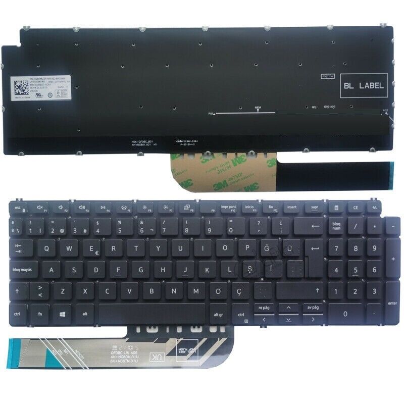 Dell inspiron DLM18J76TQ-442 Notebook Klavyesi Siyah TR