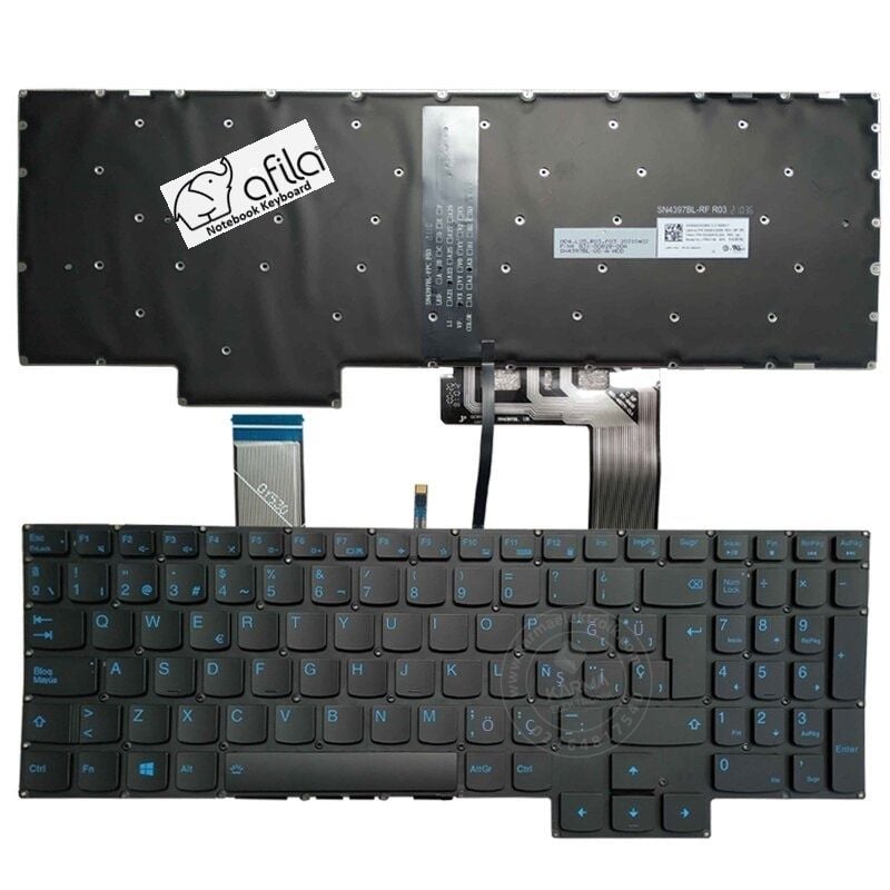 Lenovo Legion 5-15ITH6, 15ITH6H Notebook Klavyesi, Siyah TR - ışıklı Ver.1 Mavi Tuş