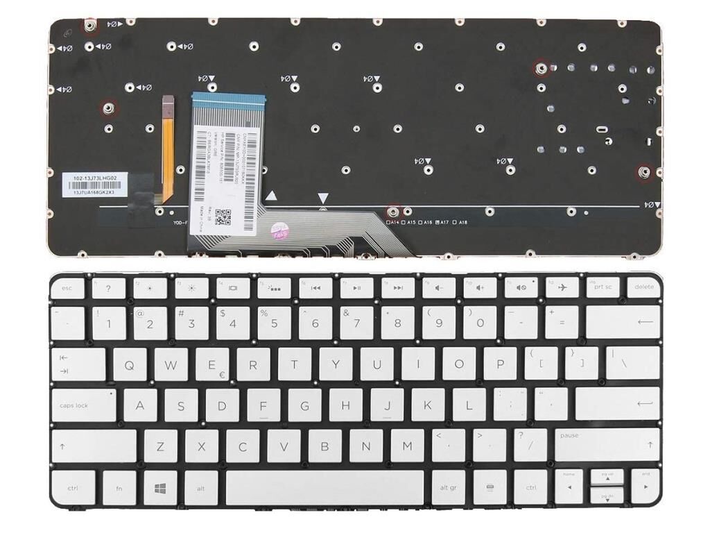 Hp Spectre X360 13-4101NT (P5P85EA) Notebook Klavyesi / Silver, Gri - TR