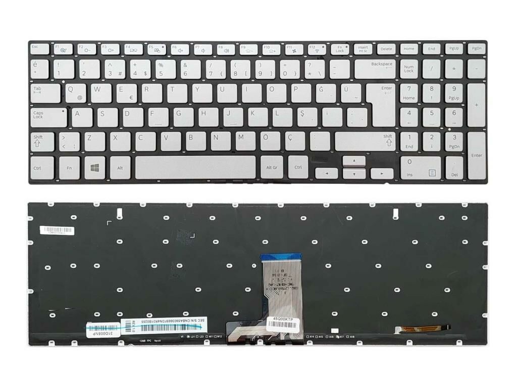 Samsung NP780Z5E Notebook Klavyesi, Laptop Tuş Takımı (Siyah TR) Backlit / KL0932S