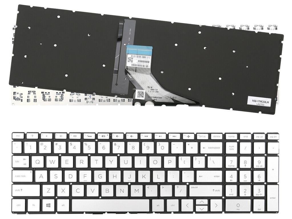 Hp Pavilion 15-da1050nt (6LD33EA) Notebook Klavyesi (Silver, Gri TR) ışıklı