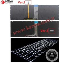 MSI GE62 6QD-885XTR msi Uyumlu Notebook Klavye (Siyah TR) V1 / Beyaz ışıklı