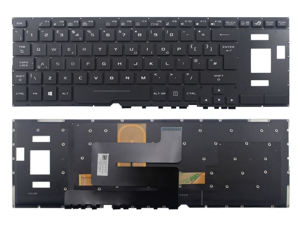 Asus GX501VS Notebook Klavye -Siyah -Işıklı- Büyük Enter - Ver.1