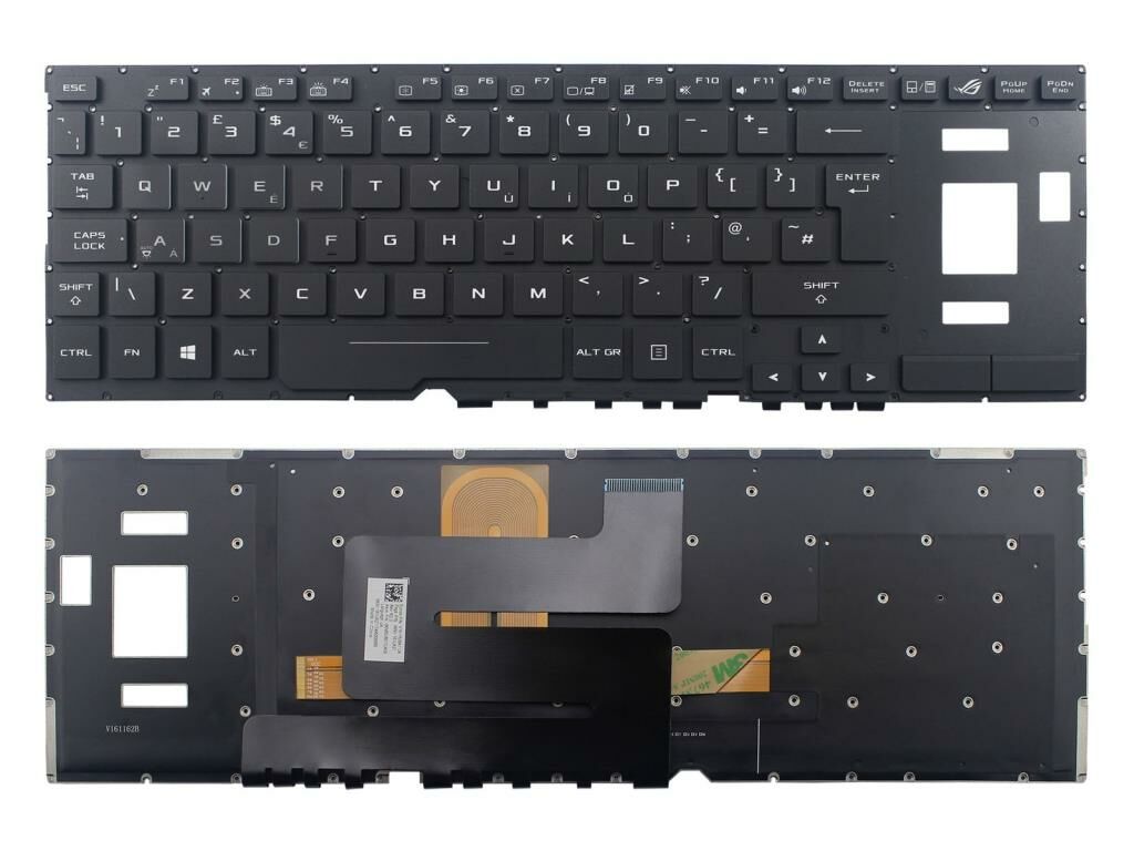 Asus GX501VSk Notebook Klavye -Siyah -Işıklı-Büyük Enter - Ver.1