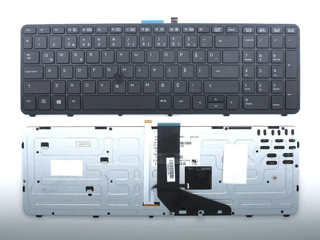 Hp ZBook 15 G1, 15 G2 Notebook Klavyesi - Siyah - TR - Işıklı