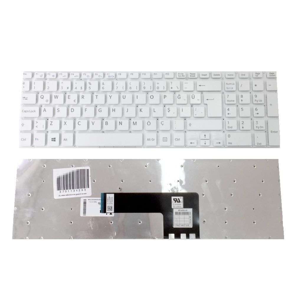Sony Vaio SVF152C29W, SVF15318SHB Notebook Klavyesi (Beyaz TR)