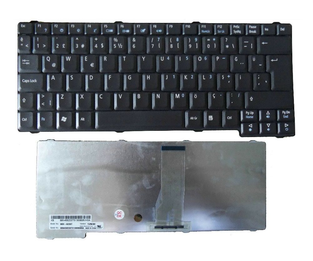 Fujitsu Siemens V2085 V3405 V3505 Notebook Klavyesi - Siyah - TR
