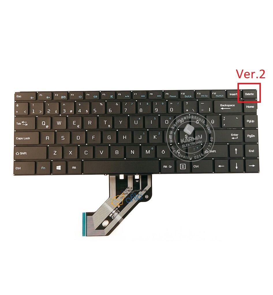 Casper Nirvana C350.4000-4T00X Notebook Klavye - Tuş Takımı / Siyah - TR - Ver.2