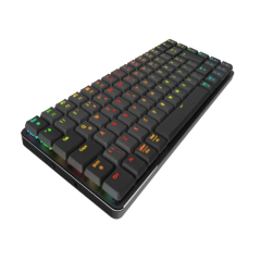 Rampage W-GRANITE Siyah/Gri Low Profile BLUE SWITCH Q RGB 2,4 ghz+ BT Mekanik Gaming Oyuncu Klavye