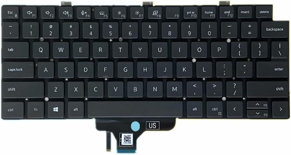 Dell Latitude 7310 Notebook Klavye - Tuş Takımı / Siyah - TR - Işıklı
