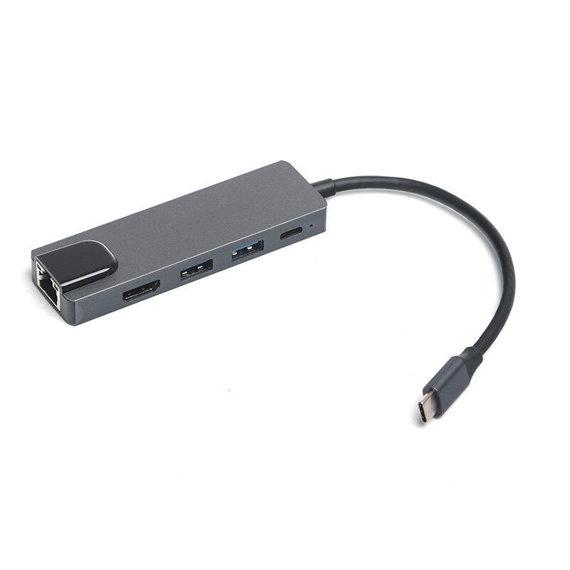 Type-C to USB HUB + Ethernet Portu USB3.1/USB3.0/USB2.0/PD/LAN/HDMI Çevirici HUB
