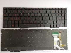 Asus FX553V Notebook Klavye / Siyah - TR - Işıklı - Kırmızı Tuş