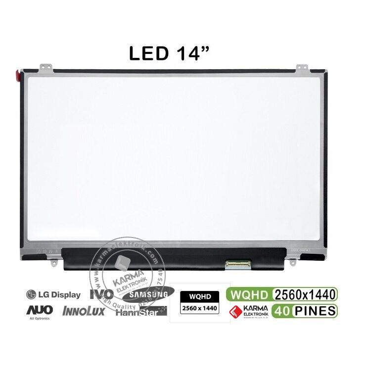 14.0 inç 40pin Slim LED IPS Notebook Panel - Ekran QHD 2560x1440 /  LP140QH1(SP)(B1)