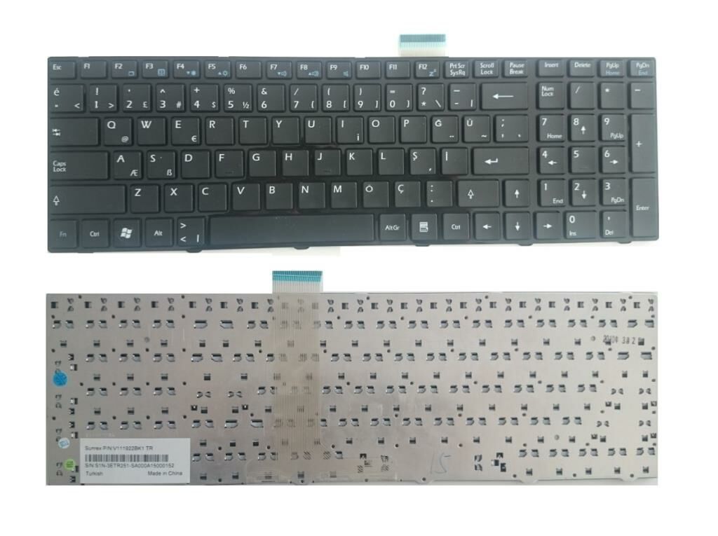 Exper SA0 S1N-3ERU221-SA0 Notebook Klavyesi - Siyah - TR