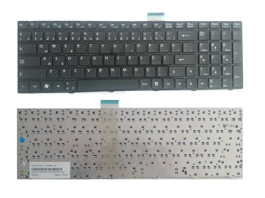 Exper S1N-1ERU2B1-SA MS 1688 Notebook Klavyesi - Siyah - TR