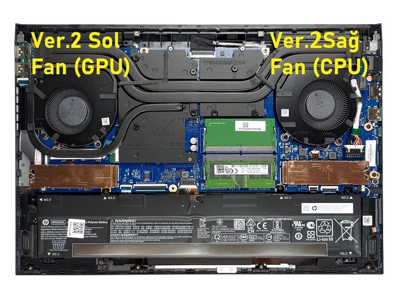 Hp Victus 16-E0007NT (4M064EA) Notebook Gpu Ekran Kartı Fanı - V2 / 80W