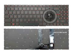 MSI Katana GF66 12UC-257TR msi Notebook Klavyesi Siyah TR, Ver.1 (Beyaz Işık) - Kırmızı Tuş