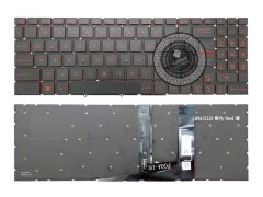 MSI Katana GF66 12UC-258TR msi Notebook Klavyesi Siyah TR, Ver.1 (Beyaz Işık) - Kırmızı Tuş