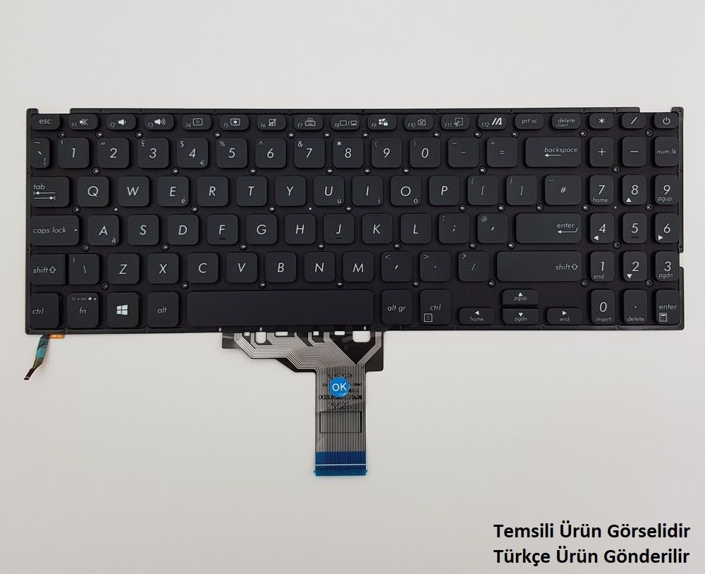 Asus X509Jp-Ej, X509Jp-Ejxx, X509Ma-Brxx Klavye (Siyah TR) ışıklı