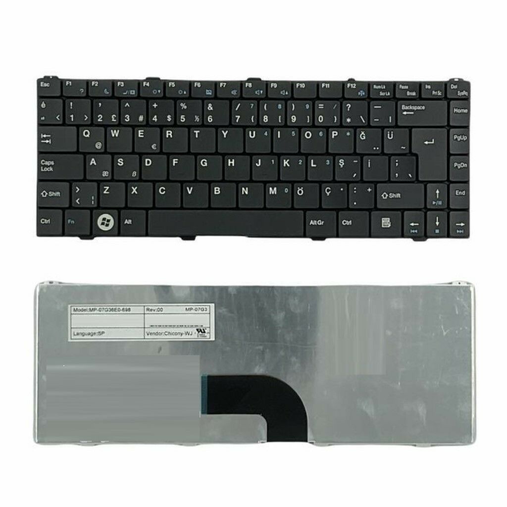 Grundig GNB 1445 A1 P6 Notebook Klavyesi (Siyah TR)