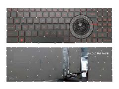 MSI Katana GF66 12UE-1253XTR msi Notebook Klavyesi Siyah TR, Ver.1 (Beyaz Işık) - Kırmızı Tuş